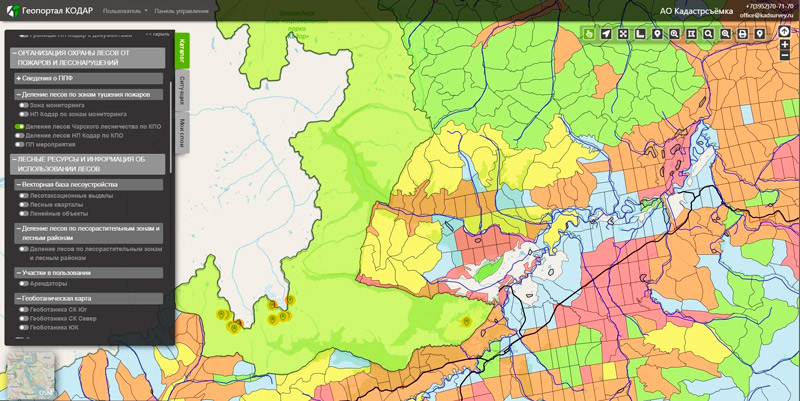 Геопортал для НП «Кодар»